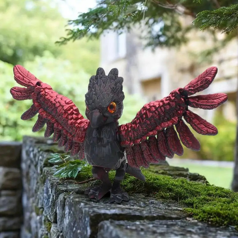 Eagle Statues 3D Printed Realistic Eagle Sculpture Novelty Eagle Action Figures With Movable Joints Eagle Figurines Home Decor