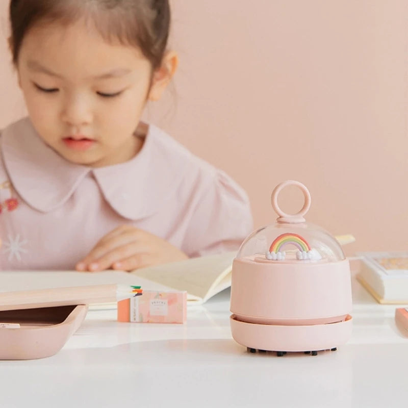 Portable Desktop Vacuum Cleaner Cordlesss Mini Table Dust Sweeper Rechargeable Charging Electric Hand Held Clean Device