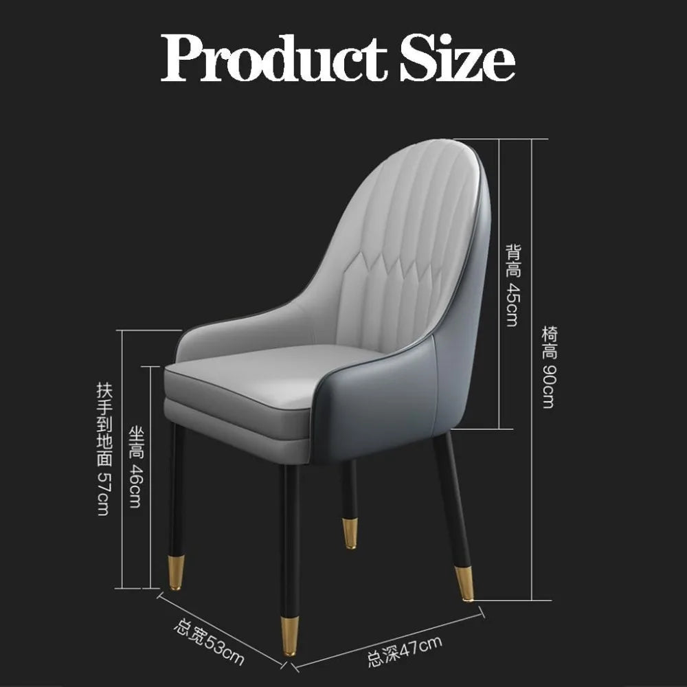 dining chair，Modern Dining Chairs Set of 2,Faux Leather Accent Chairs with Cushioned Seat,Backrest and Legs,Upholstered Lounge