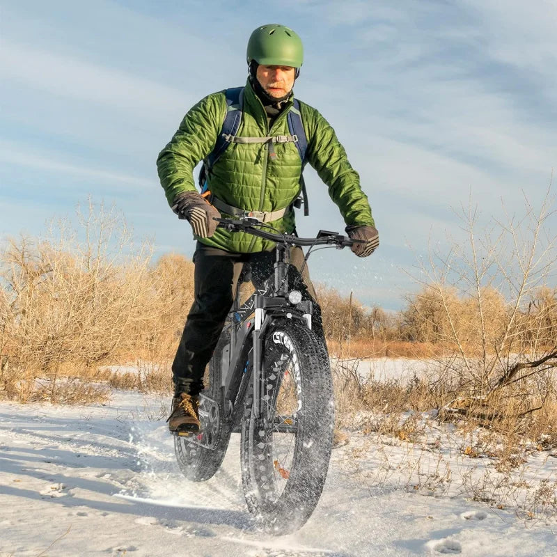 Avivi 26 "x 4.0 fat tire bicycle, 1000W motor peak electric mountain bike, 25mph ebikes for adults with 48