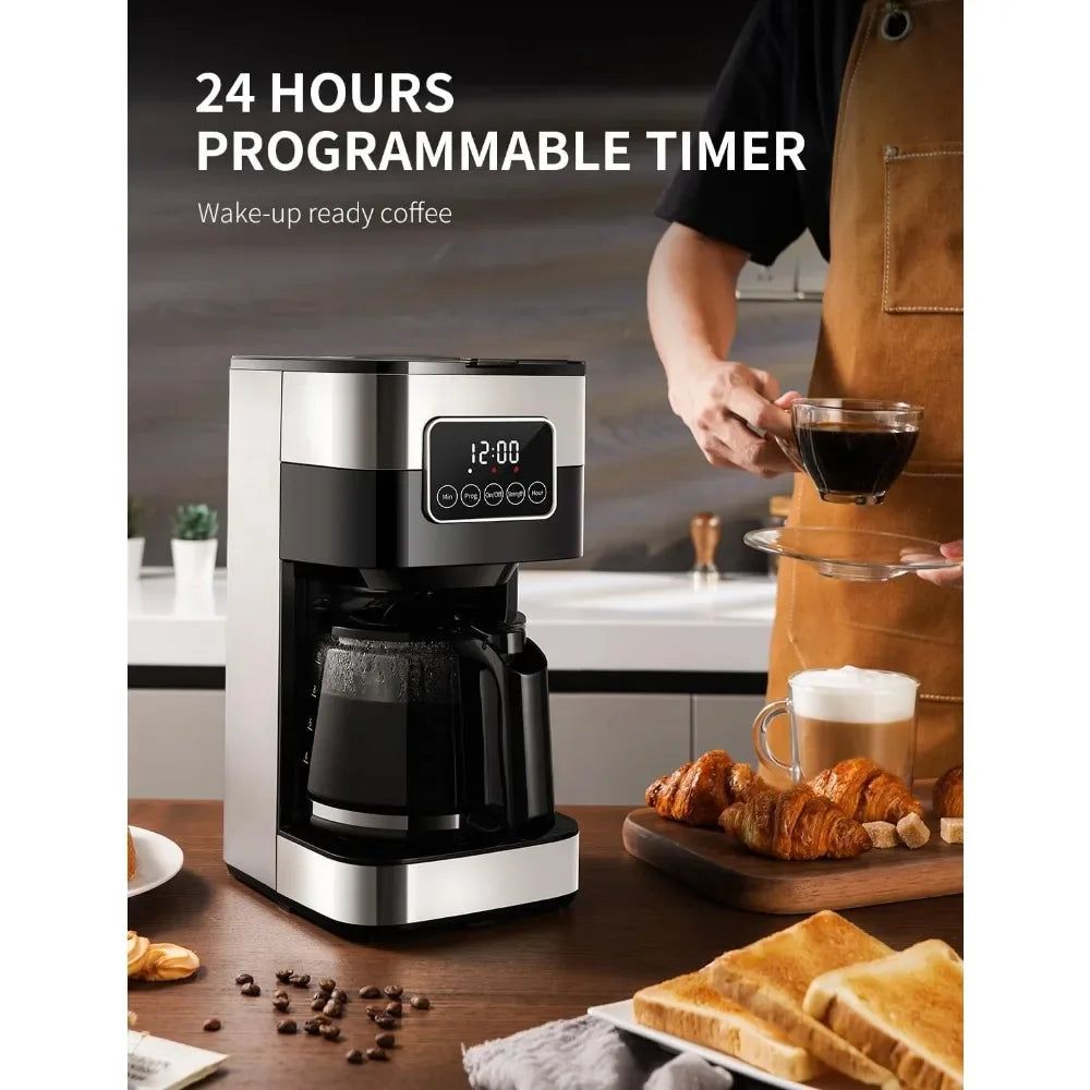 SHARDOR Coffee Maker 10-Cup Programmable Coffee Machine with Timer, Drip Coffee Pot with Auto Shut-Off, Great   & Office