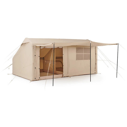 Retro Room Inflatable Tent Outdoor Camping One Bedroom One Living Room Light Luxury Tent Quickly Open Camping Family Tent