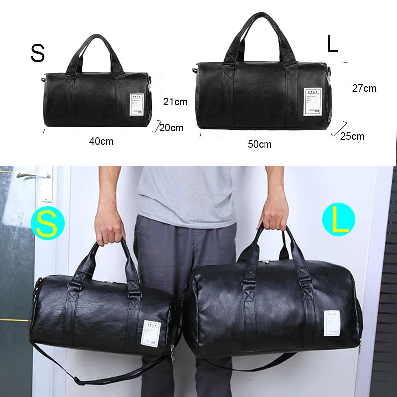 2023 Gym Bag Leather Sports s Dry Wet s Men Training for Shoes Fitness Yoga Travel Luggage Shoulder Sac De Sport  XA512