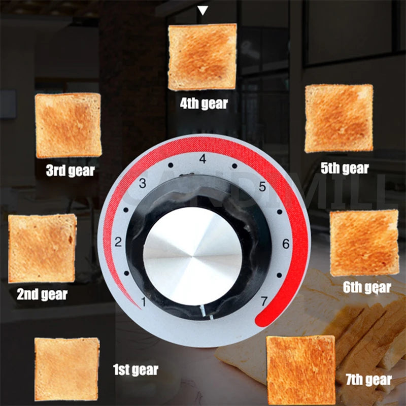 Chain Type Toaster Bread Baking Oven 220V Automatic Toast Sandwich Grill Machine Breakfast Bread Machine for Home Restaurants