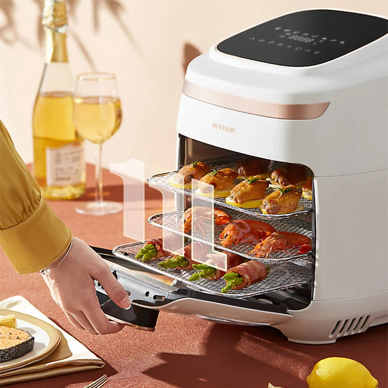 Air Fryer Oven Toaster Barbecue Machine Household Desktop Oven Touch LCD Visual Air Fryer Dried Fruit Machine