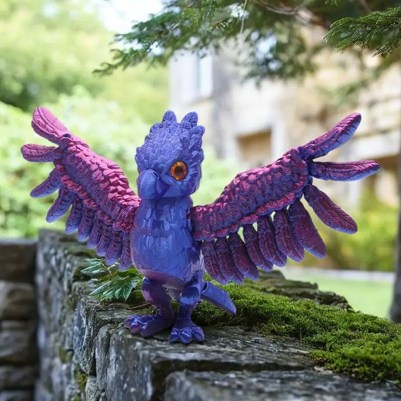 Eagle Statues 3D Printed Realistic Eagle Sculpture Novelty Eagle Action Figures With Movable Joints Eagle Figurines Home Decor
