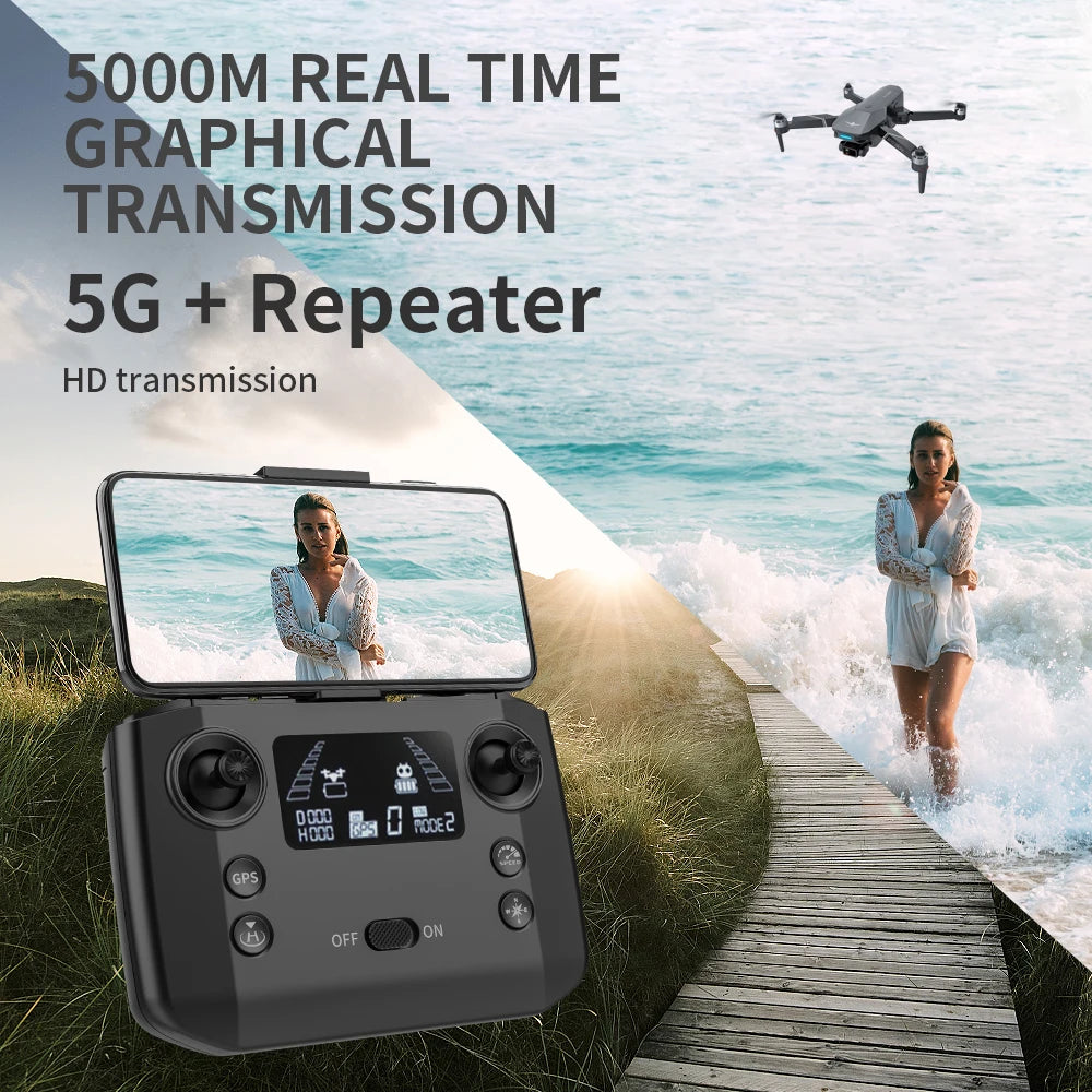 KF101 Max Relay 3-axis Gimbaled Anti-shake Professional Drone 4k Brushless Folding Quadcopter Drone 5g Rc Model Airplane Toy