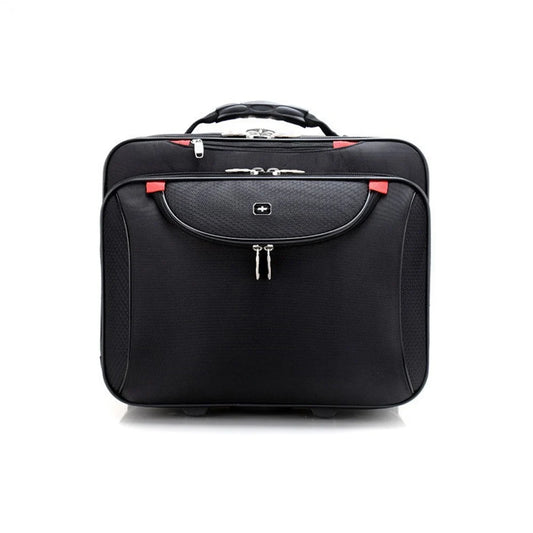 New 18" Travel Bag Black Oxford Waterproof Suitcases Luggage For Women/Men With Spinner Aluminum Alloy Telescopic Rod