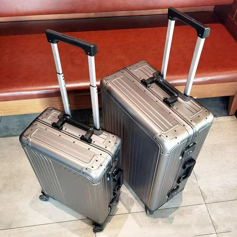 New German all-aluminum luggage men's pull rod suit metal business 20 boarding alloy travel female 24 "combination box